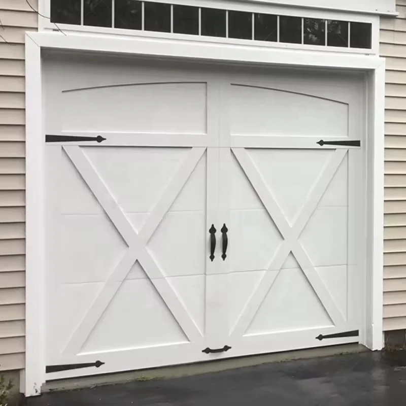 Modern Residential Barn Door Style Retro American Automatic Remote Electric Garage Door For House