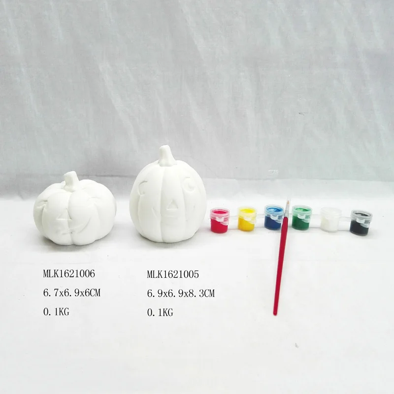 Cute Pumpkin Bisque Ceramic Unpainted Home Decor Custom DIY Paint Kit Blank Unfinished Bisque Ceramic Crafts