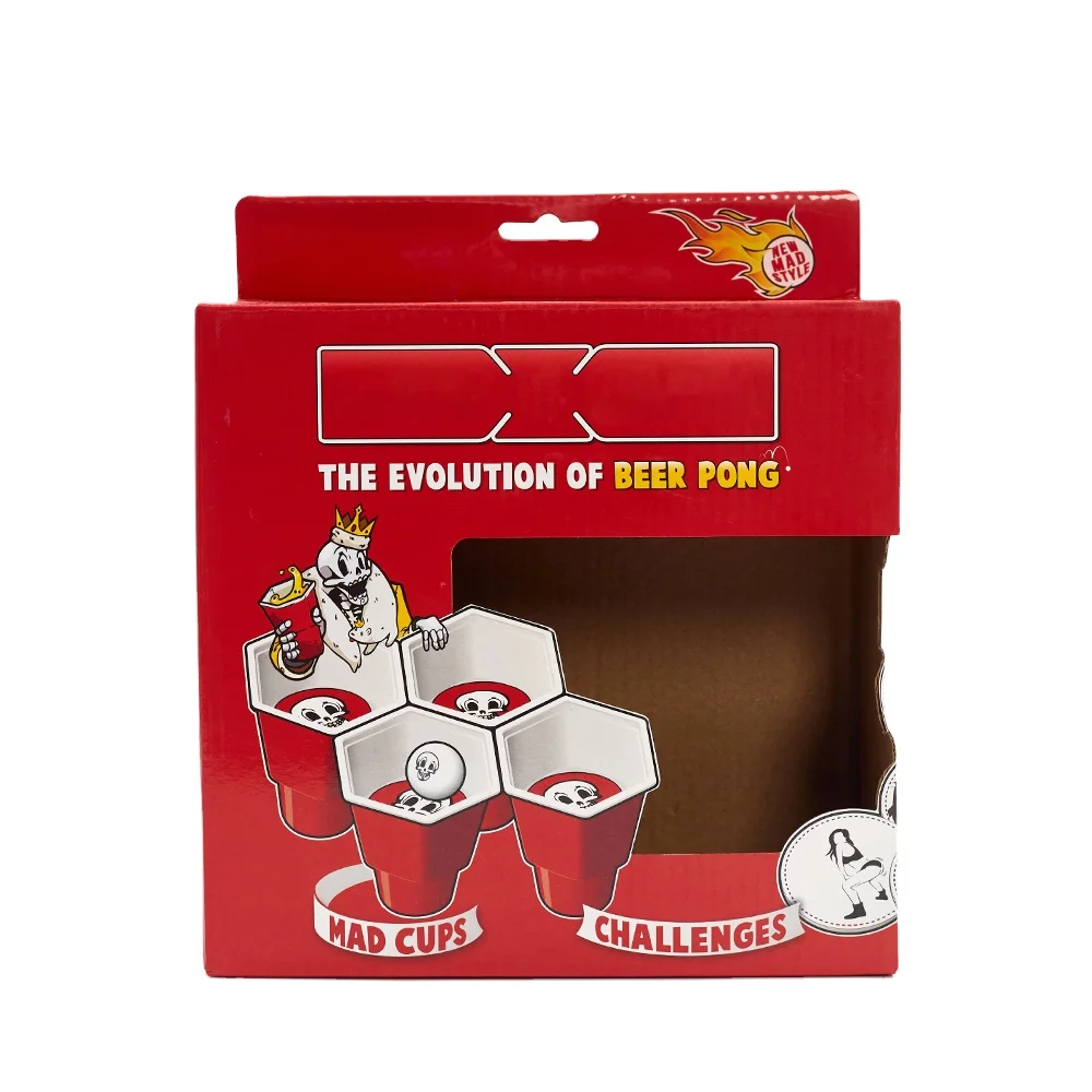 Wholesale UV Printed Cardboard Shipping Beer Pong Folded Package Custom Mailer Corrugated Paper Boxes