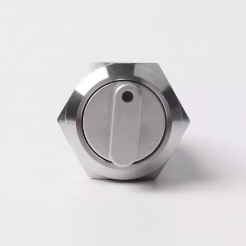 19mm electrical knob button switch  latching 8 Pin Terminals rotary switch with light