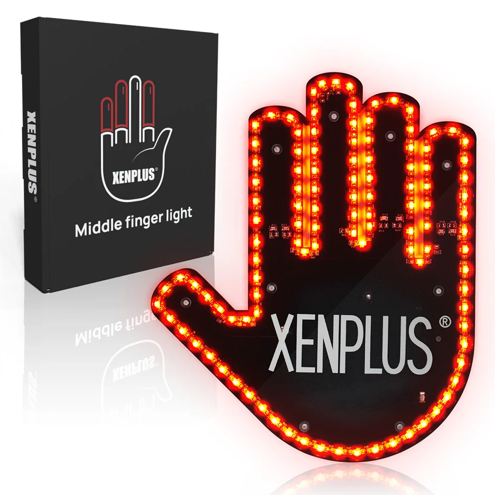 2022 XENPLUS новейший светильник на средний палец для универсального автомобильного окна, светодиодное освещение на палец, аксессуары для автомобильного освещения