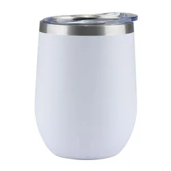 US Warehouse 12 Oz Egg Shape Cute Cup Double Sublimation Stainless Steel Wine Mugs