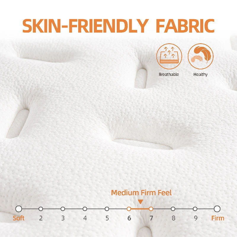 AIDI Factory wholesale 6-12Inch Double Queen King Size Natural Latex Gel Memory Foam Roll Up Pocket Spring Bed Mattress in a Box