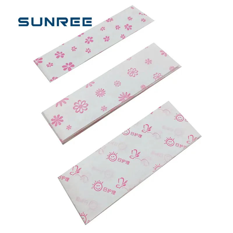 Release Paper Back And Wings  Customized Color Printing Silicon Coated Release Paper For Feminine Panty Liner Raw Materials