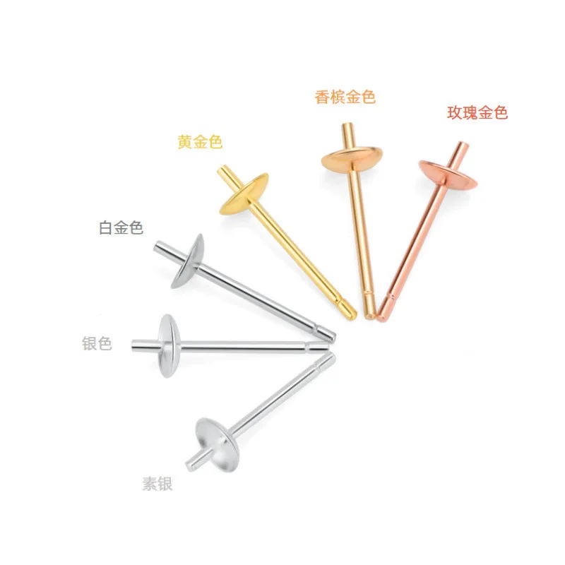 925 Sterling Silver Ear Hook  For Jewelry Making Supplies Pearl Base  Earring Jewelry Findings