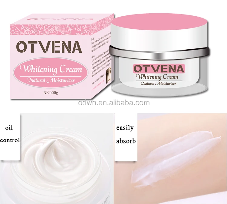 whitening cream custom logo OTVENA pre make up white girl skin whitening cream USA