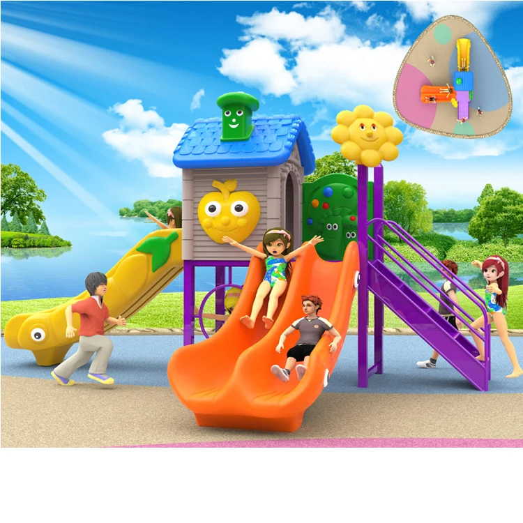 hot sale playground 3 in 1 combine with swing and basketball plastic baby slide for baby
