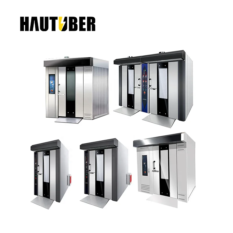 New Stainless Steel Backer Rotary Chicken Oven 16 32 64 Trays Diesel Electric Gas Type Rotary Oven For Sale