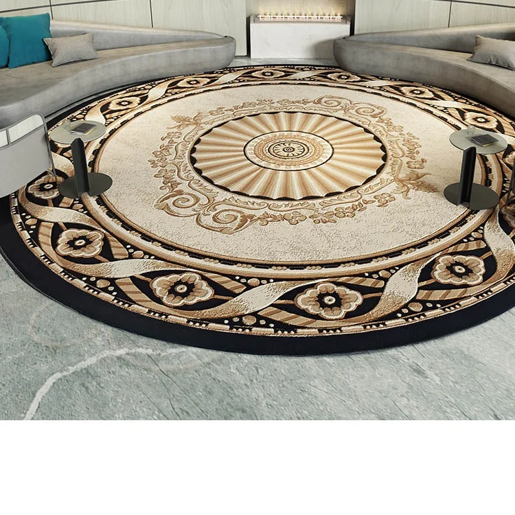 High quality hand made premium wool carpet floor mat round carpet rug from De Xin carpet factory China