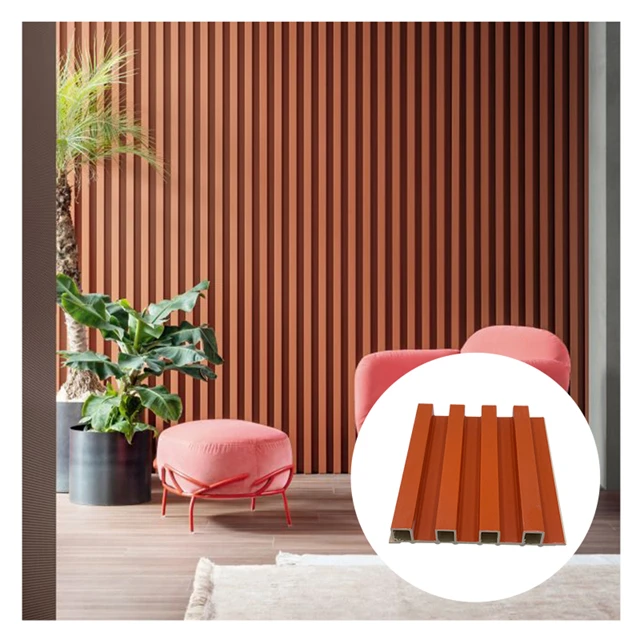 WaterProof interior Wood Plastic Composite Cladding WPC Fluted Wpc Wall Panel