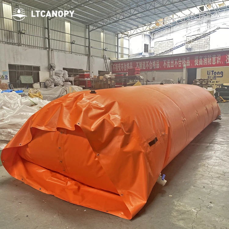 Litong customized size D shape inflatable water filled flood barrier