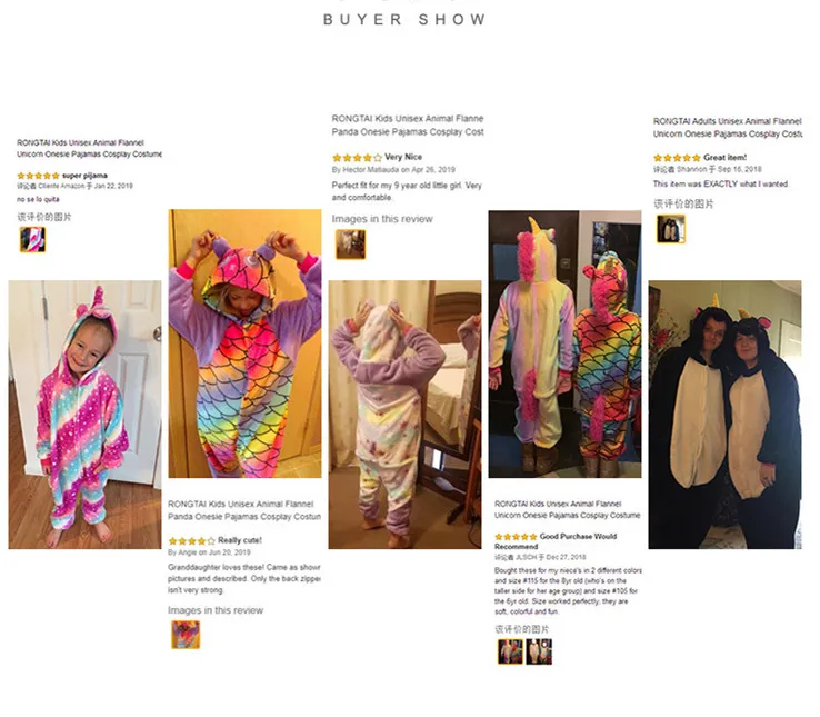 pijamas woman OEM ODM Wholesale Winter warm Cartoon animal Family Flannel Cute Hoodie Pajama Unicorn family christmas pajamas