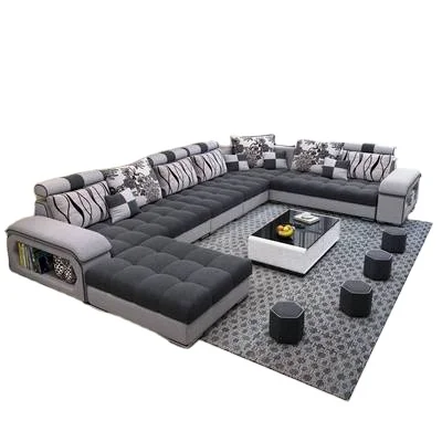 Cozy many seats designs Living Room Sofas Fabric/PU Sofa for house home