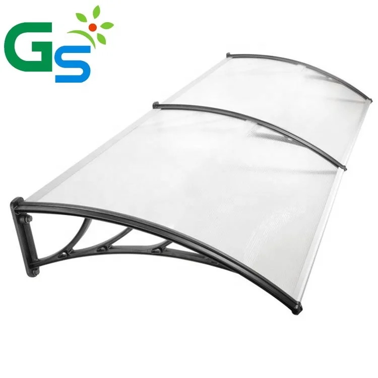 1000*1200Mm Rain Protect Polycarbonate Entrance Canopies Commercial Rain Plastic Front Outdoor Canopy