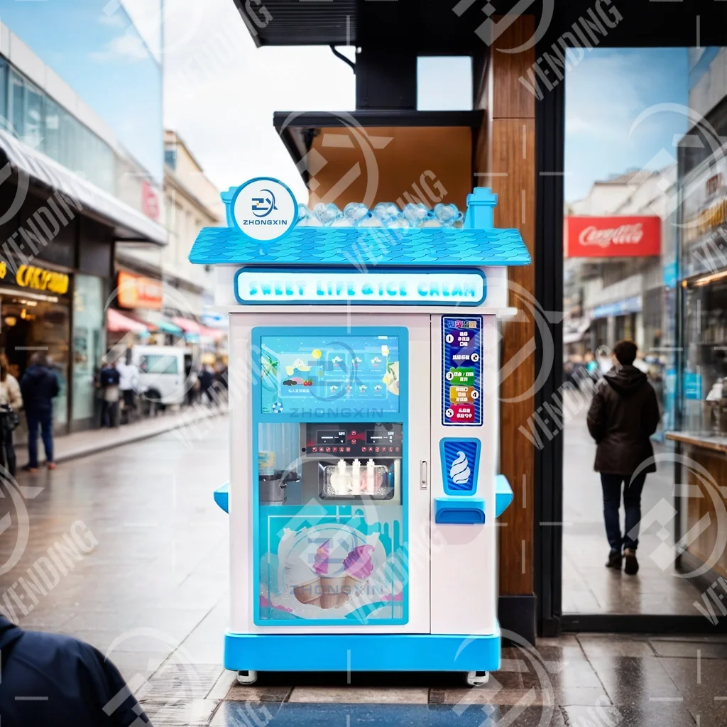 Новый стиль Интеллектуальный мягкий торговый автомат для мороженого