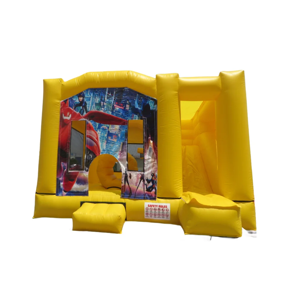 Commercial dry bouncer slide combo inflatable bouncy moonwalk jumping castle bounce house for kids adults