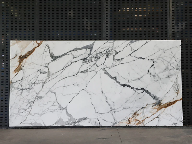 Big Size Floor Wall Tile Large Porcelain Slab Sintered Stone Polished Glazed Calcutta Gold Slabs Tile Sintered Stone Wall Panels