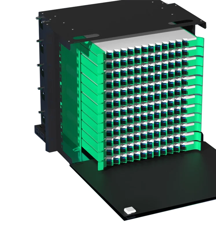144 Fiber ST SC FC 62.5-125 ODF FTTH Fiber Optic Patch Panel