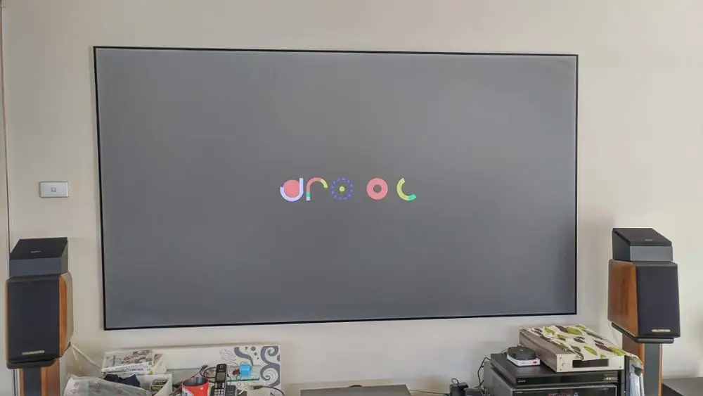 Telon 120inch home theater PET Crystal ust ultra short throw projector screen ambient light rejecting laser ust alr screen