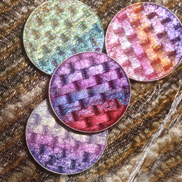 High Quality 5 Colors Shift Multi Chrome Individual Luxury Eye Shadow Palette Holographic Shimmer Rainbow Duochrome Eyeshadow