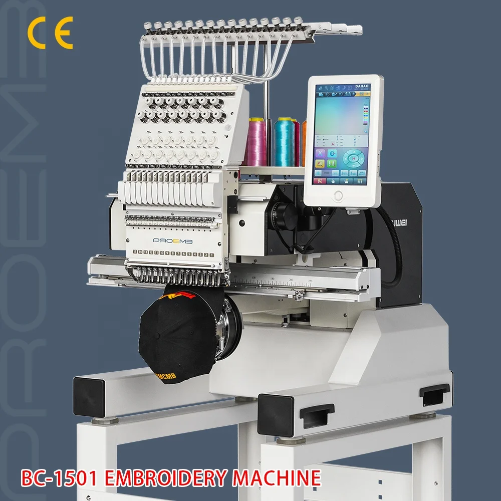 Proemb горячая распродажа высокое качество BC-1501cap вышивальная машина для компьютеризированной вышивальной машины одноголовная