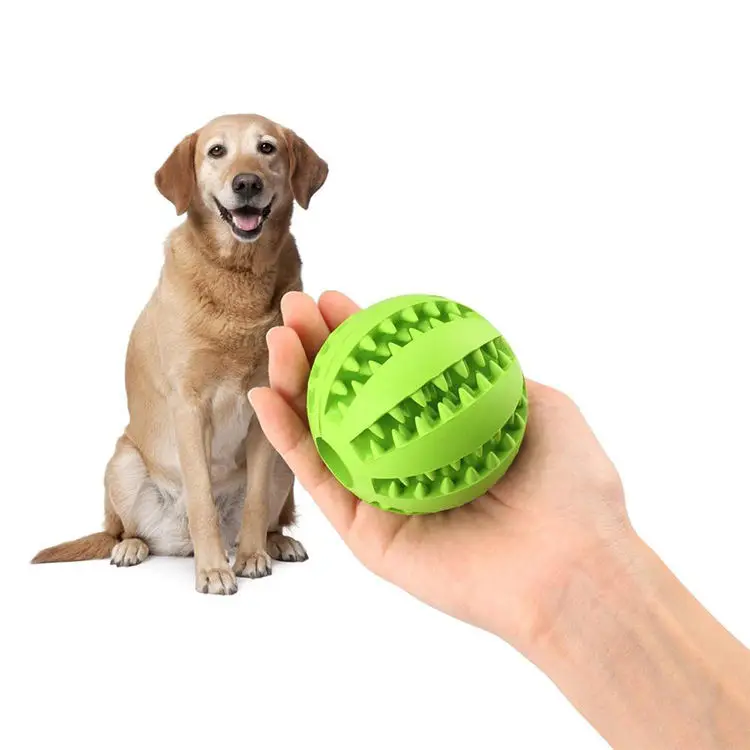 5cm Natural Rubber Pet Dog Toys Dog Chew Toys Tooth Cleaning Treat Ball Extra Tough Interactive Elasticity Ball For Pet Products