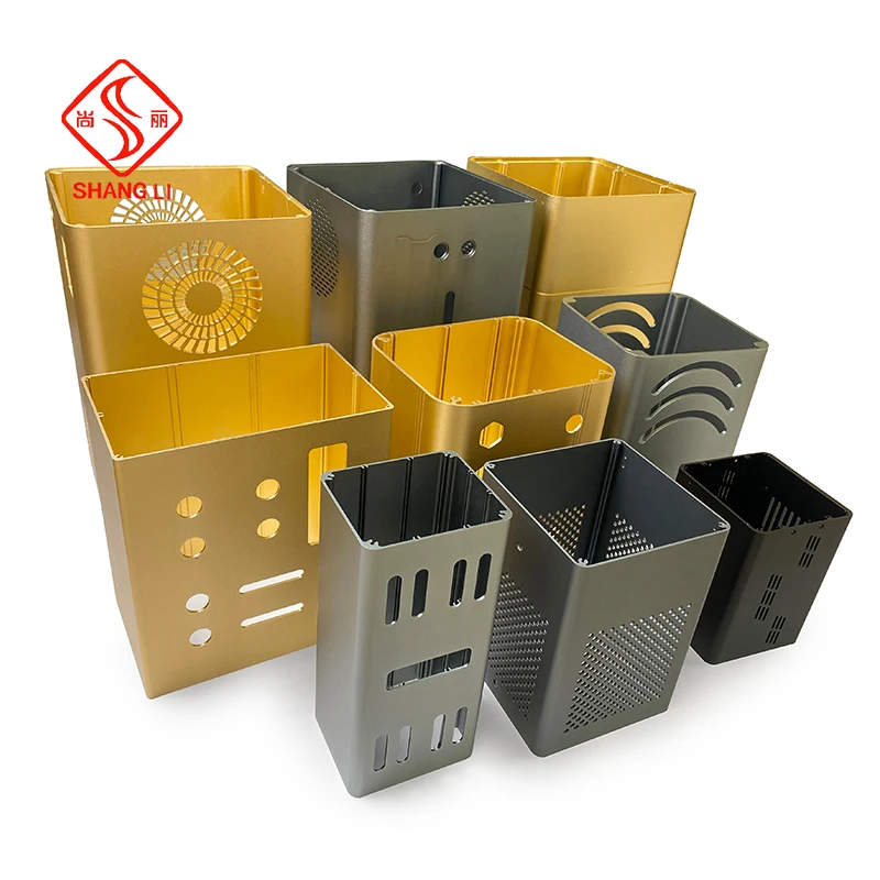 Customized assembled aluminum alloy 6063 6061 T5 custom oxidation poly color component CNC processing shell enclosure