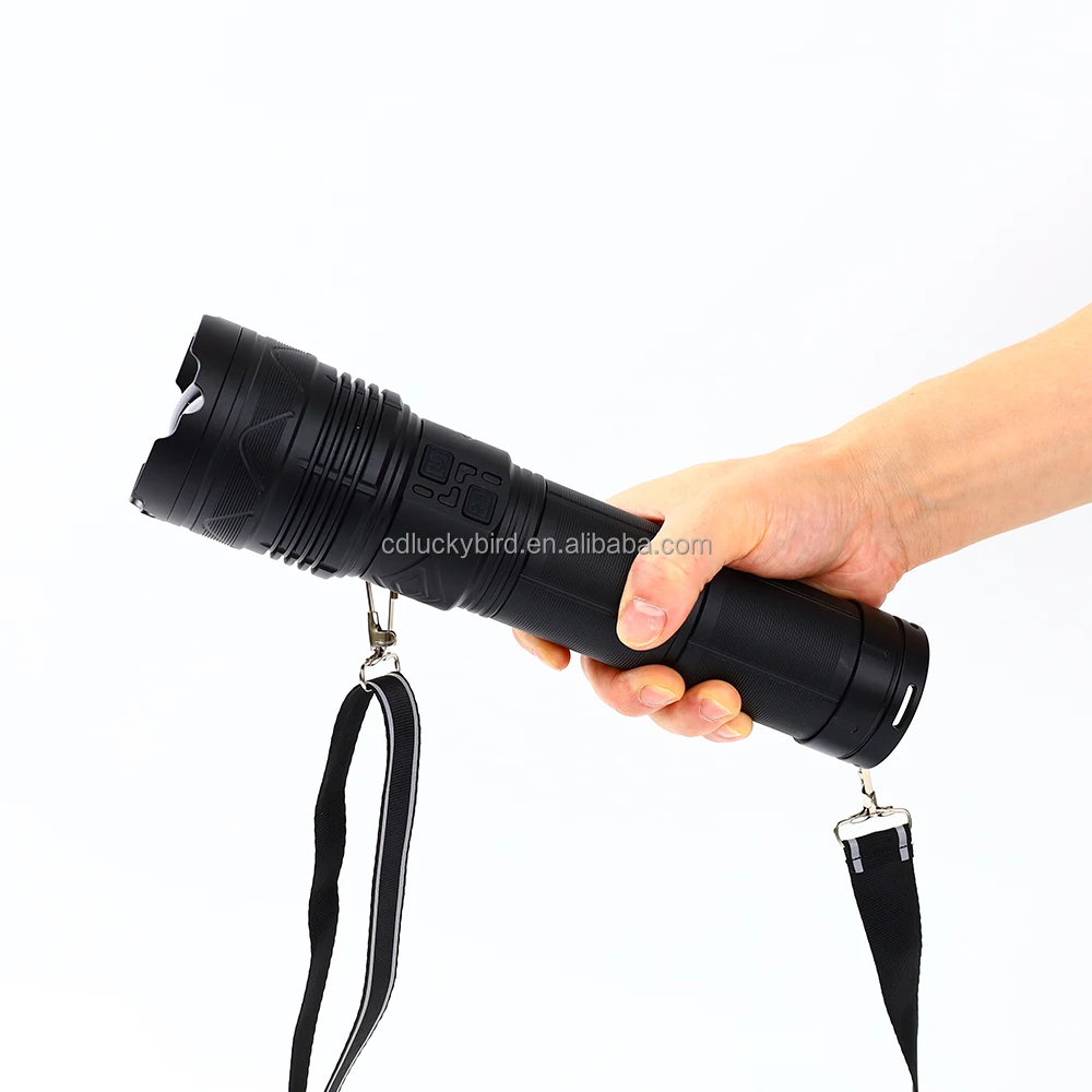 Hot Sale in EU USA Titok 6000LM Rainproof 22000mAh Pansonic Rechargeable Battery Super Bright White Laser led Flashlight