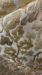 100%P METALLIC BROCADE JACQUARD FABRIC FOR LADY HIGH QUALITY DRESS