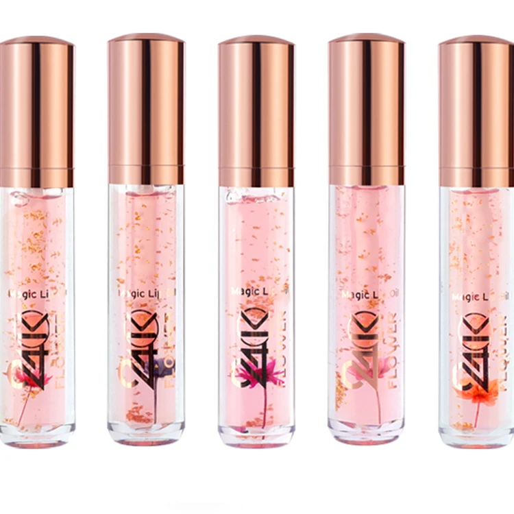 New Design Magic Lip Gloss Custom Logo Changing Clear To Pink Oil Longer