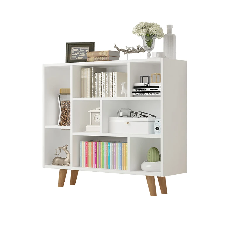 Furniture 80CM Tall Book Shelf Wood Color Organizer Free Standing Storage Wooden Bookshelves Wholesale
