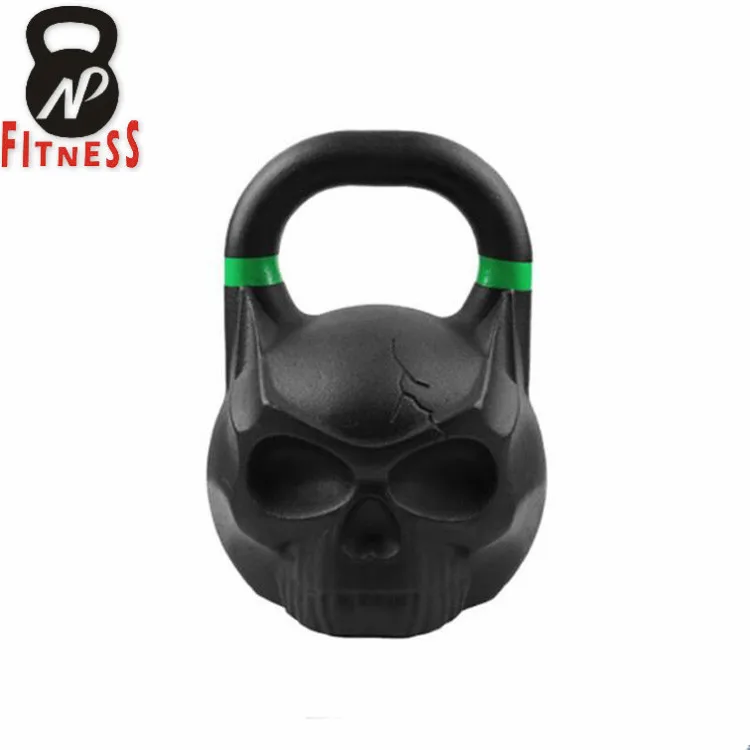 New Style  Cast Iron black Skulls kettlebell Custom kettlebell