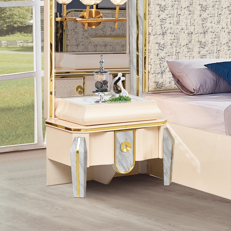 Современная итальянская мебель для стильных спален роскошная кровать спальни из МДФ и