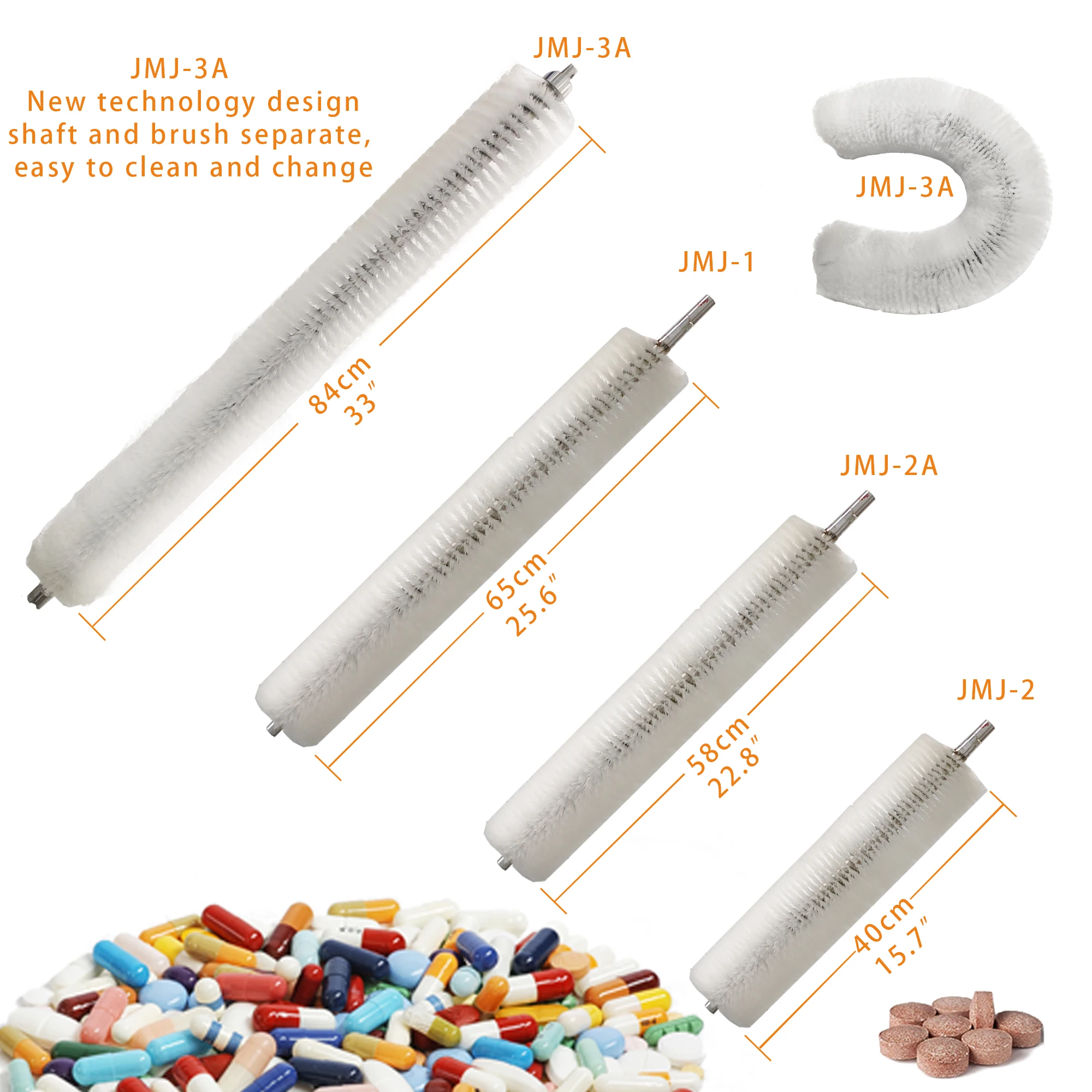 JMJ Capsule  Polisher Replacement Brush for Hard Gelatin Capsule Pill Polishing Sorter Machine Capsule Sort Polisher