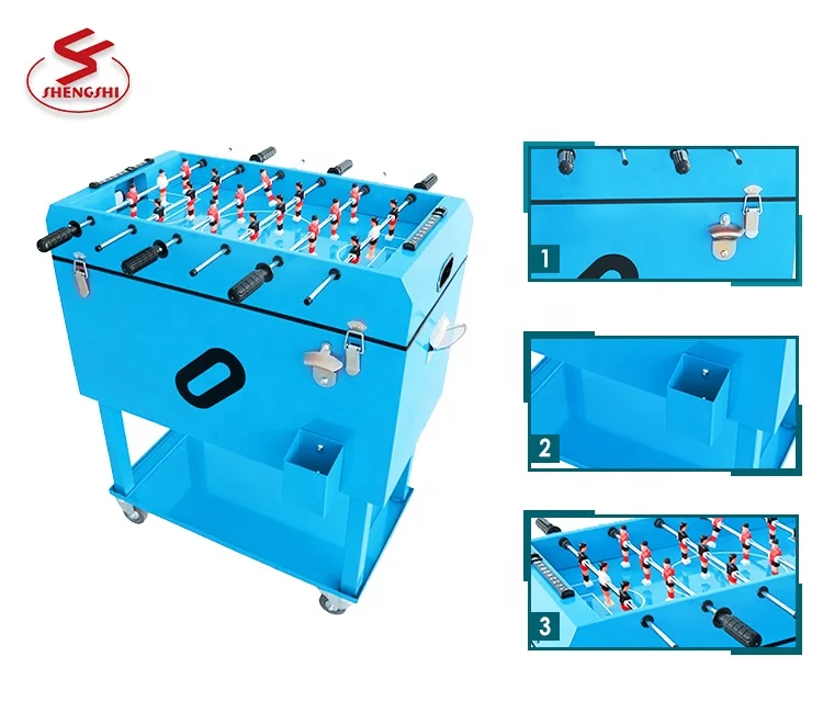 Portable  foosball table rolling metal Cooler Box