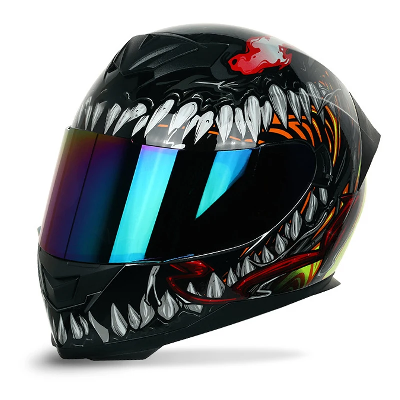 ECE Certification high quality Double Lens motorbike helmet Venom full face motorcycle helmet