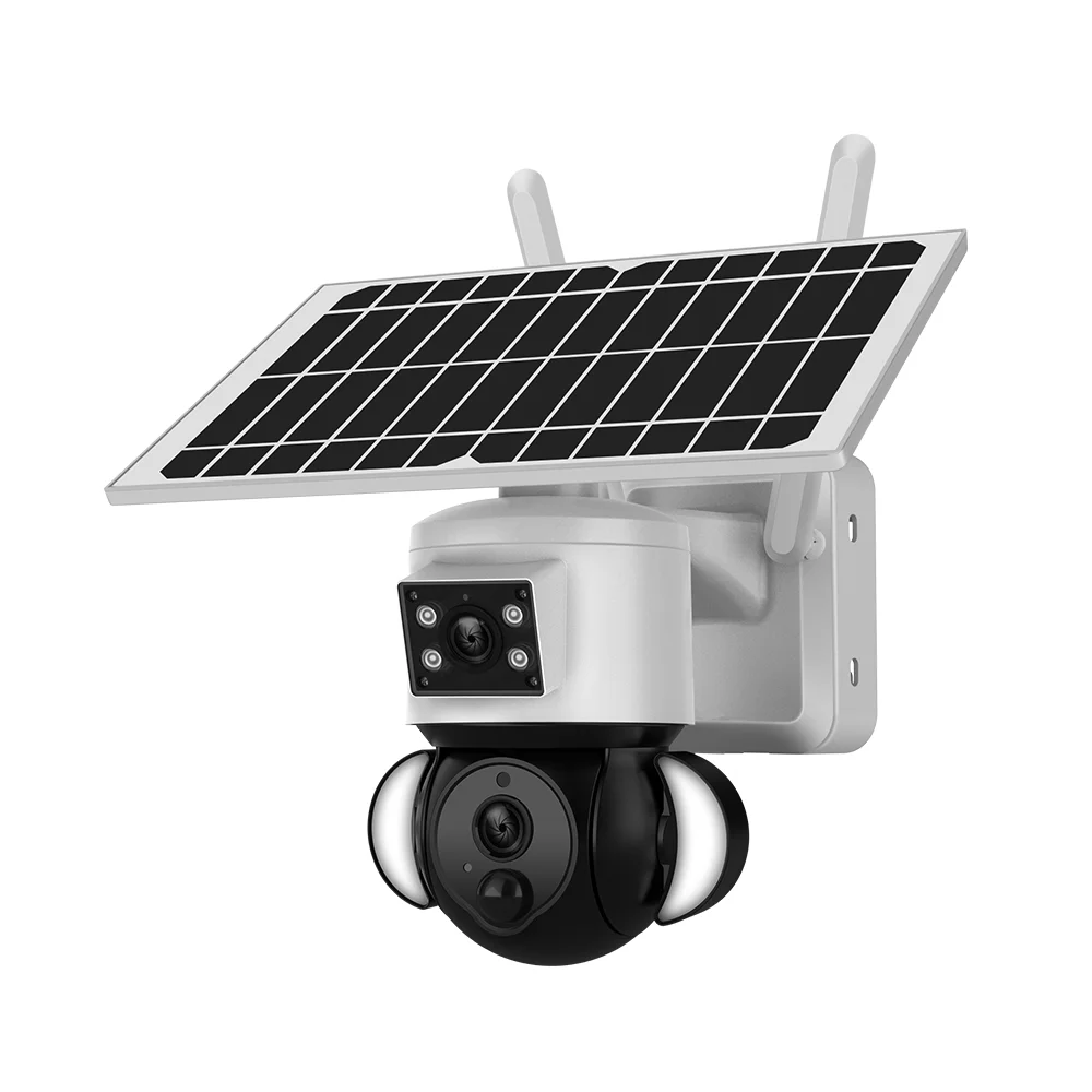 12XZOOM 3MP 4G camera 6w solar panel auto tracking PIR human detection rechargeable battery ptz camera