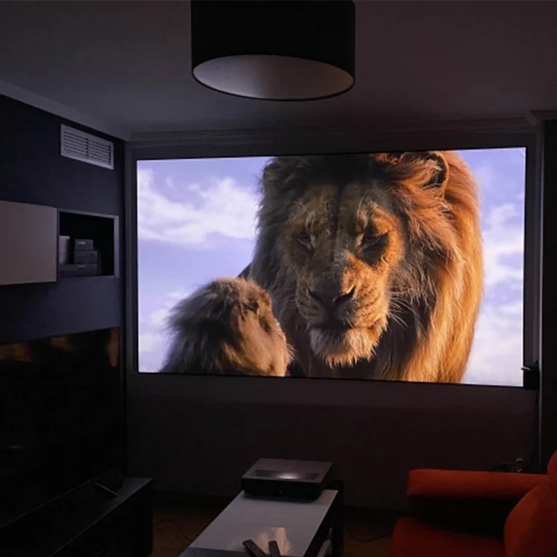 High End 100 120 inch 16:9 Home Wall Mounted Fixed Frame Anti Light 4K Video Ust Projection Screen Clr Alr Projector Screen