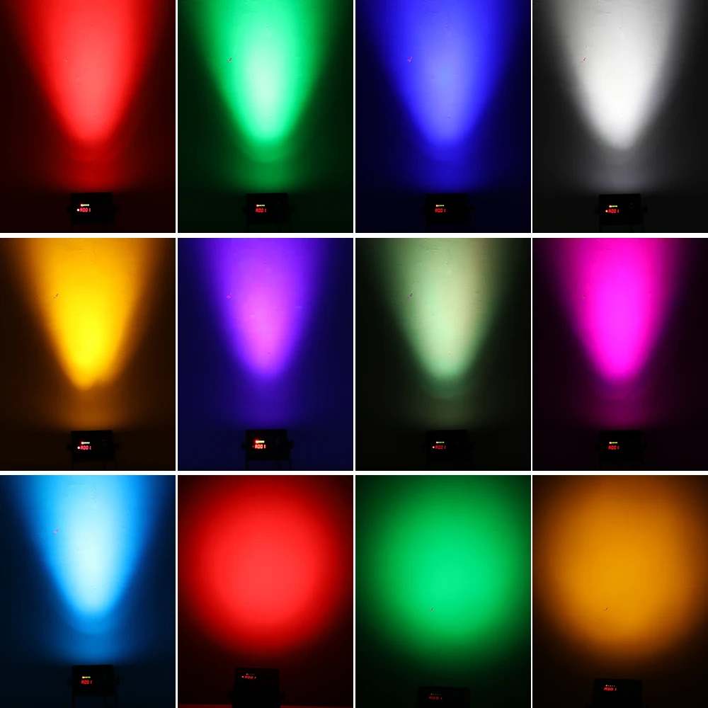 VALAVA NEW 6Pcs 6W Professional RGBWAUV 6In1 battery Lights Battery Wireless Led Stage Dj Square Par Light