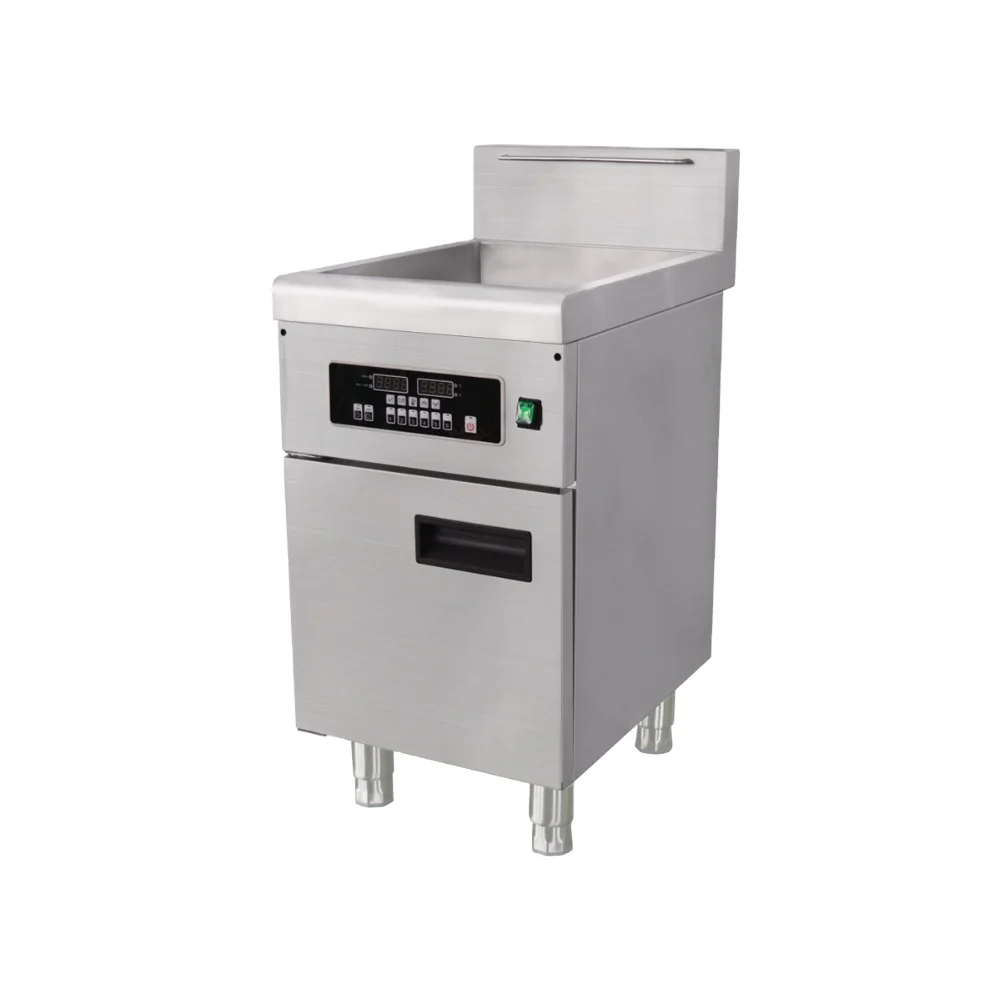 Heavy Duty Real Temperature Control 400 Degree 23L Potato Chips Electric Commercial Induction Deep Fryer Equipment