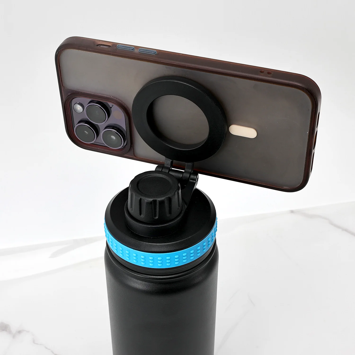 Hot 32oz Vacuum Flask With Spout Lid Thermal Hot & Cold Blue Water Bottle Wide Mouth BPA Free Sport Travel Water Bottle