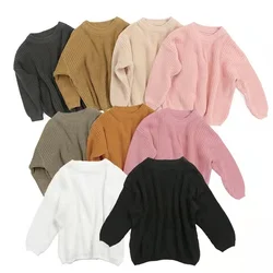 Custom Children Boutique Winter Kids Toddler Girl Oversize Pullover Baby Sweater