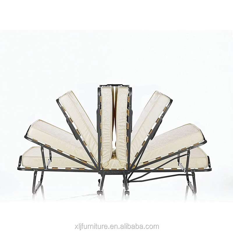 cheap folding beds wooden slat with mattress and trundle for home guest bed