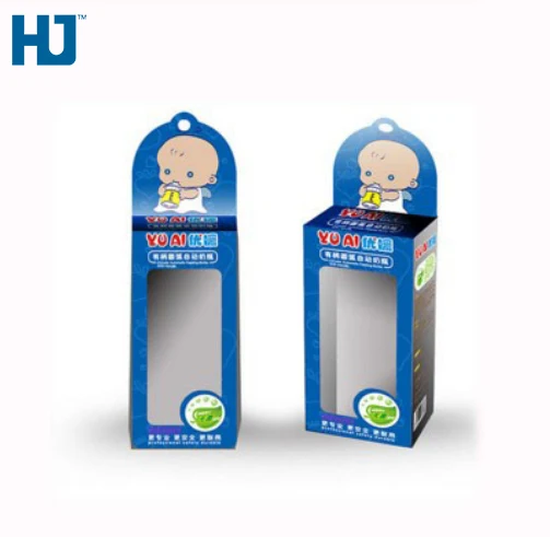 Recyclable складывая бумажную упаковывая коробку белой карточки для младенца карточки кожи продукты младенца с окном