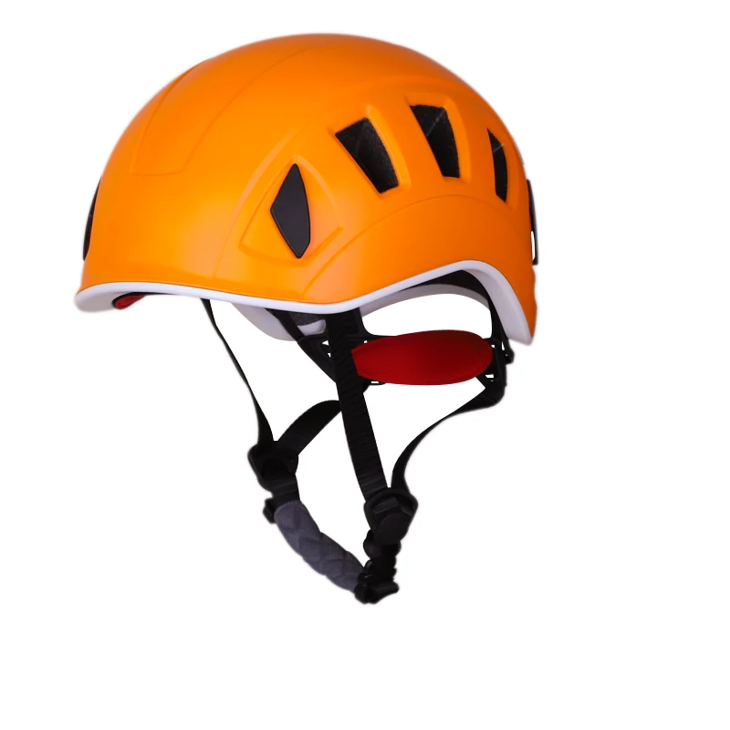 
Outdoor climbing black safety breathable Polycarbonate plastic climbing helmet 