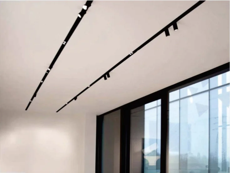 ECOJAS living room interior designer modern commercial multi functional low voltage dc 24v 4 wire led magnetic track system