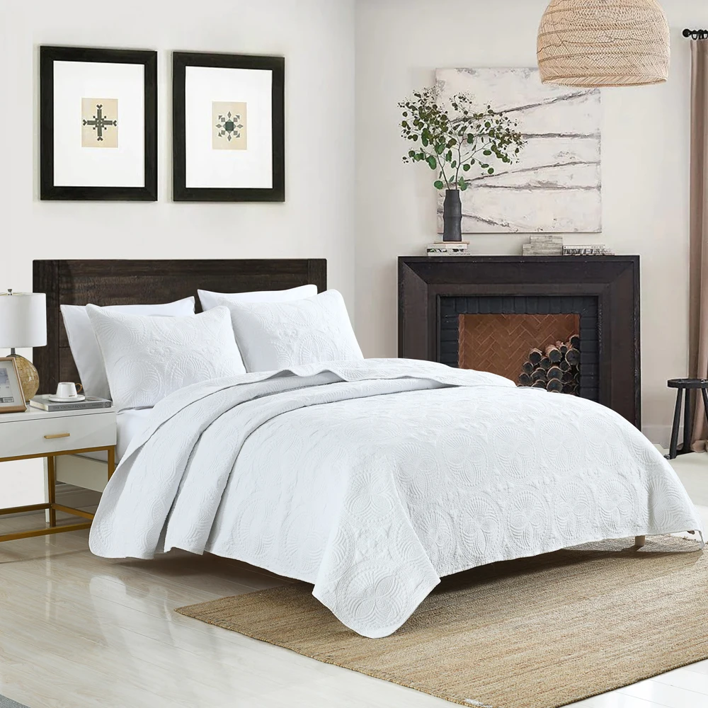 Cotton Quilts Bedspread Set Bedding Made In China Coverlet for Bedroom Wholesale Quilt Set Lightweight