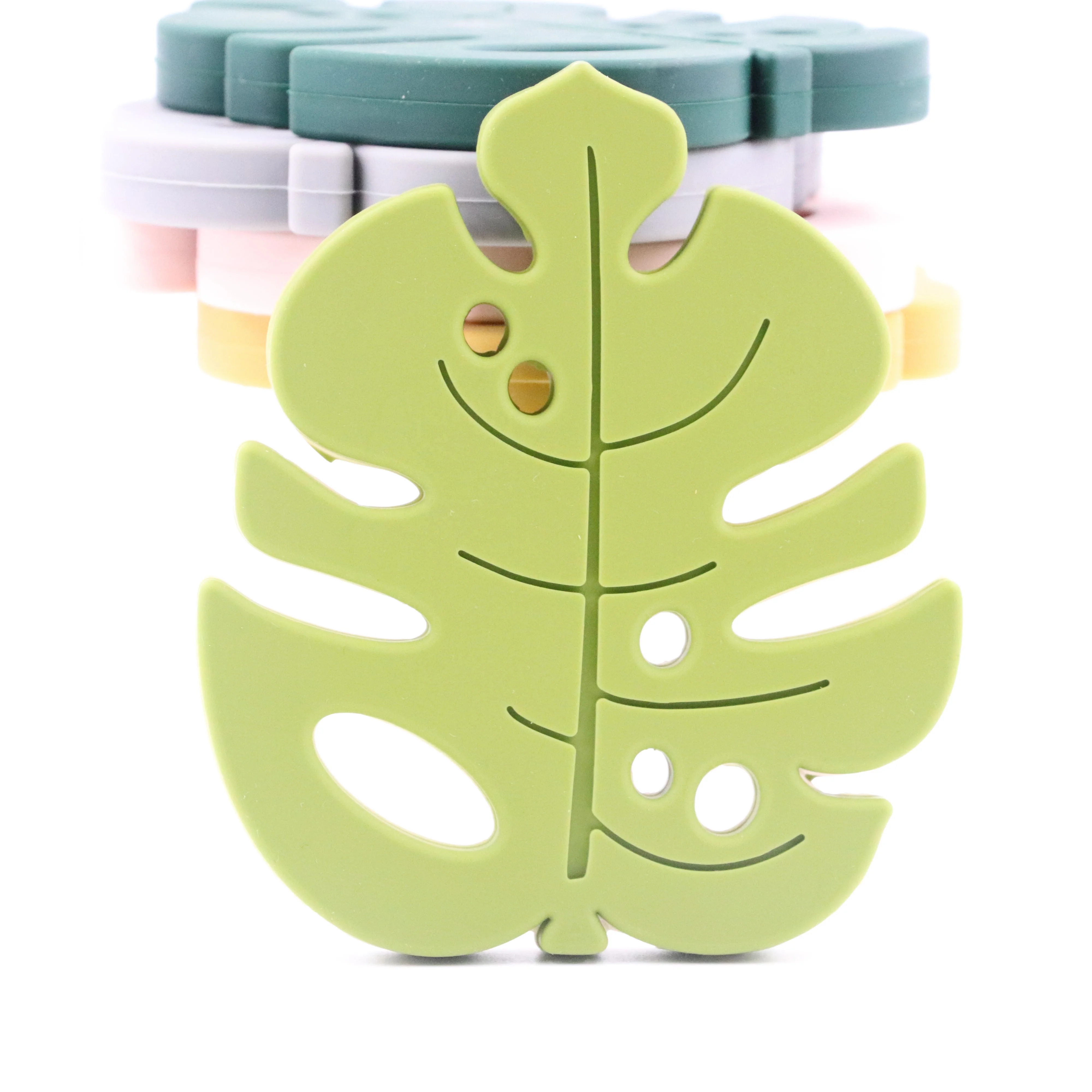 New Design Cute Turtle Leaf Silicone Teething Baby Teether Toys