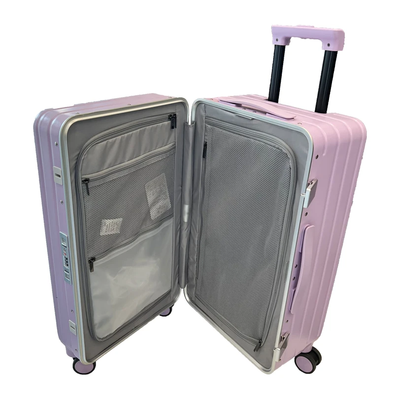 2023 Factory New Design Business trip Travelling Bags Trolley Luggage With Cup Holder and USB charging suitcase