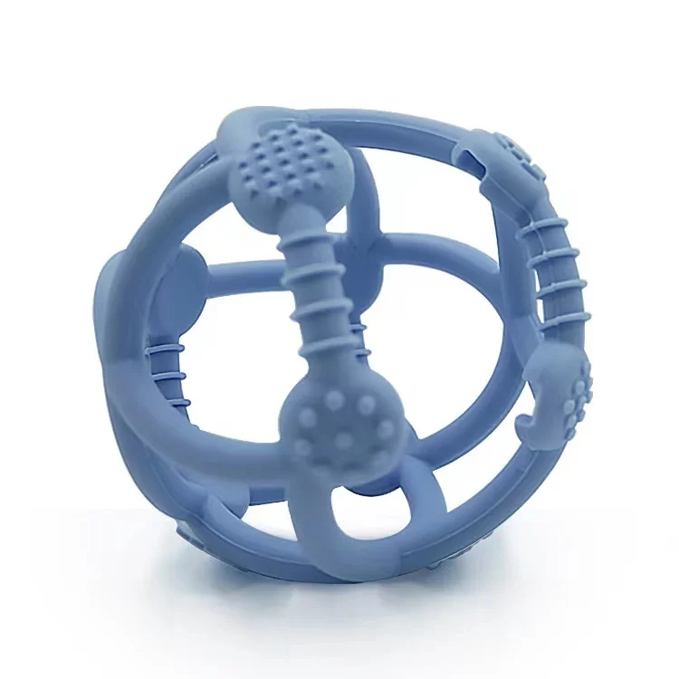 High Quality Sensory Ball babi Silicone Teether Non-toxic Silicone BPA Free Silicone Baby Teether Chewing Ball Toys